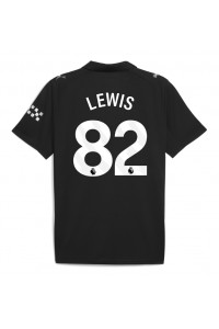 Manchester City Rico Lewis #82 Jalkapallovaatteet Vieraspaita 2025-26 Lyhythihainen